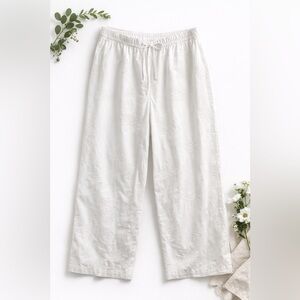 Wild Fable Embroidered White Wide-Leg Pants NWT • High Waist Pull-On • XL